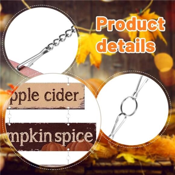 Hotop Fall Decorations for Home Thanksgiving Hanging Signs Wooden Wall Plaque - Picture 4 of 7